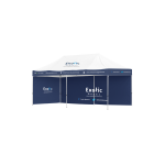 6m x 3m Gazebo with 1 long full side wall and 1 short full side wall